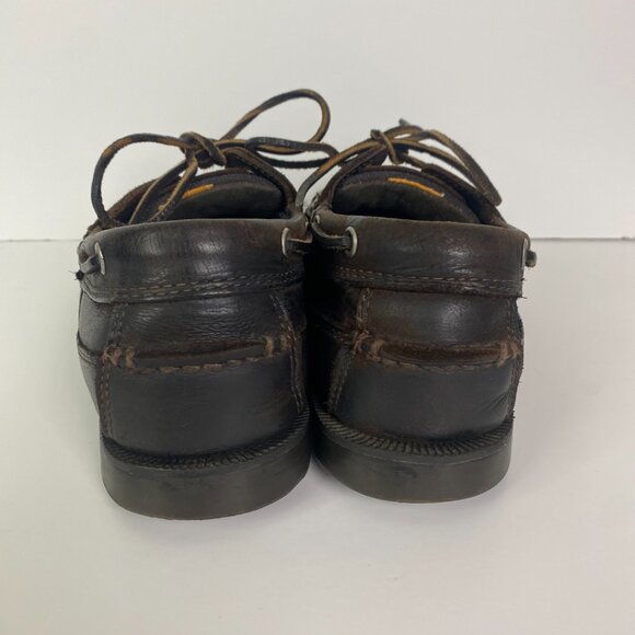 Timberland Shoes Men's 8.5M Chocolate Brown Boat Kia Wah 2 Eye Leather 8.5 M - Picture 8 of 16